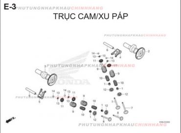 E3 – TRỤC CAM XU PÁP – HONDA WINNER X V2 2019 (K56L)