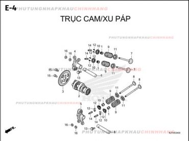 E4 – TRỤC CAM XU PÁP – HONDA LEAD 125 4VAL 2025 (K2TS)