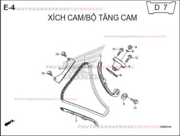 E4 – XÍCH CAM – HONDA WINNER 150 V1 2016 (K56G)