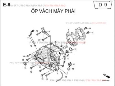 E6 – ỐP VÁCH MÁY PHẢI – HONDA WINNER 150 V1 2016 (K56G)