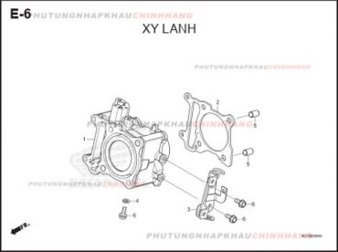 E6 – XY LANH – HONDA LEAD 125 4VAL (K2T)