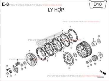 E8 – LY HỢP – HONDA WINNER 150 V1 2016 (K56G)