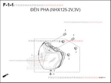 F1-1 – ĐÈN PHA – HONDA LEAD 125 4VAL (K2T)