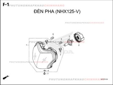 F1 – ĐÈN PHA – HONDA LEAD 125 4VAL 2025 (K2TS)