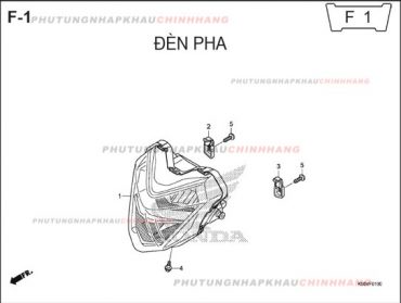 F1 – ĐÈN PHA – HONDA WINNER 150 V1 2016 (K56G)