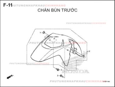 F11 – CHẮN BÙN TRƯỚC – HONDA AIR BLADE 125-150 2020 (K1G-K1F)