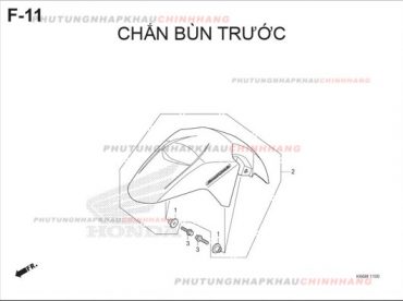 F11 – CHẮN BÙN TRƯỚC – HONDA AIR BLADE 125 2016 (K66)