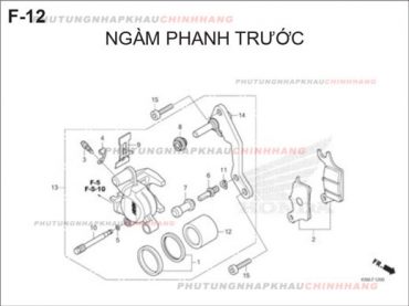 F12 – NGÀM PHANH TRƯỚC – HONDA WINNER X V2 2019 (K56L)