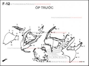 F12 – ỐP TRƯỚC – HONDA AIR BLADE 125-150 2020 (K1G-K1F)