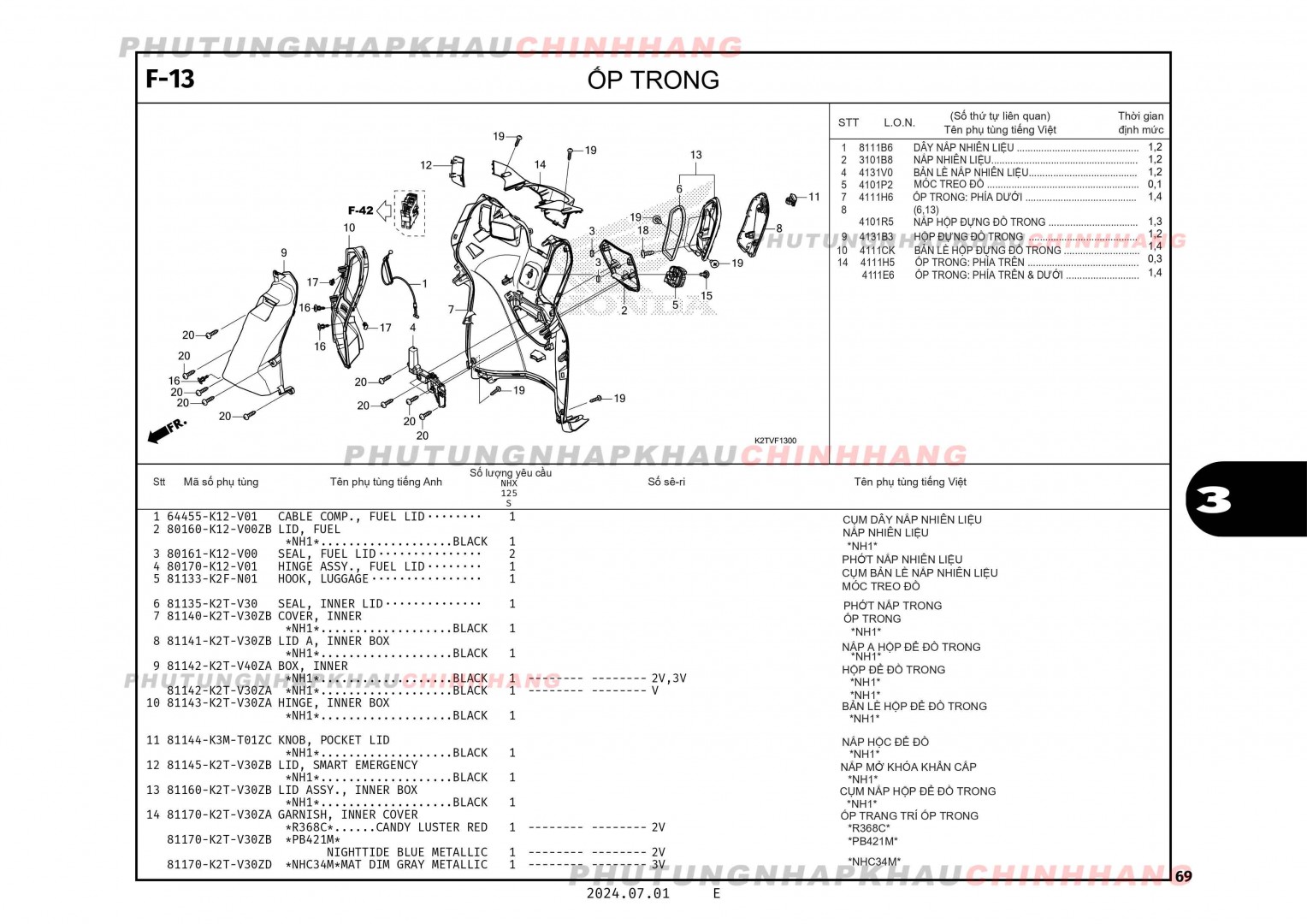 F13 - ỐP TRONG - HONDA LEAD 125 4VAL 2025 (K2TS)