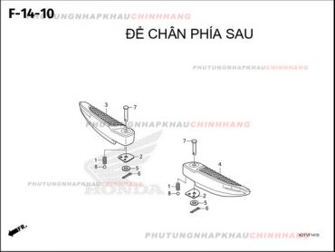 F14-10 – ĐỂ CHÂN PHÍA SAU – HONDA LEAD 125 4VAL 2025 (K2TS)