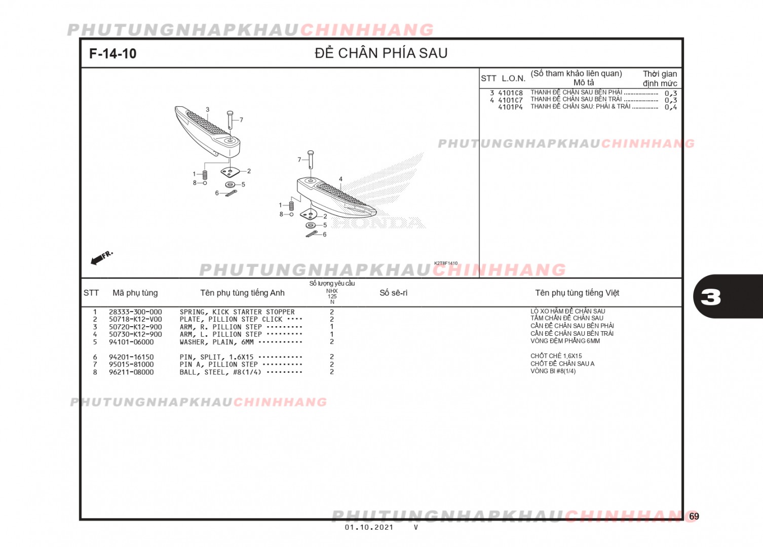 F14-10 - ĐỂ CHÂN PHÍA SAU - HONDA LEAD 125 4VAL (K2T)