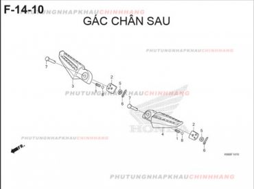 F14-10 – GÁC CHÂN SAU – HONDA AIR BLADE 125 2016 (K66)