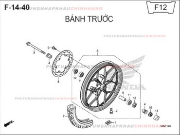 F14-40 – BÁNH TRƯỚC – HONDA WINNER 150 V1 2016 (K56G)