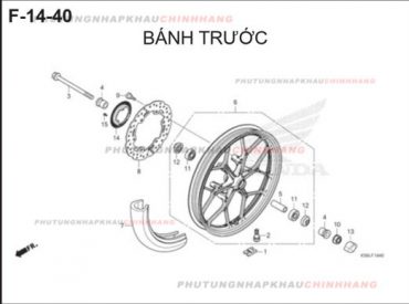 F14-40 – BÁNH TRƯỚC – HONDA WINNER X V2 2019 (K56L)