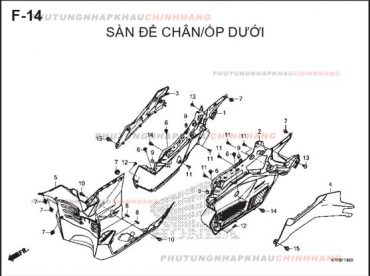 F14 – SÀN ĐỂ CHÂN – HONDA AIR BLADE 125-150 2020 (K1G-K1F)