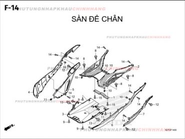 F14 – SÀN ĐỂ CHÂN – HONDA LEAD 125 4VAL 2025 (K2TS)