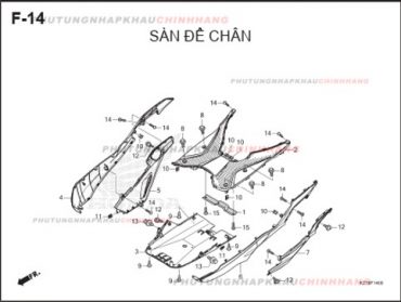 F14 – SÀN ĐỂ CHÂN – HONDA LEAD 125 4VAL (K2T)