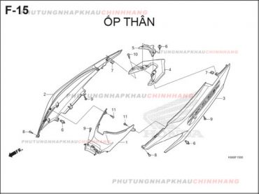 F15 – ỐP THÂN – HONDA AIR BLADE 125 2016 (K66)