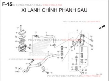 F15 – XY LANH CHÍNH PHANH SAU – HONDA WINNER X V2 2019 (K56L)