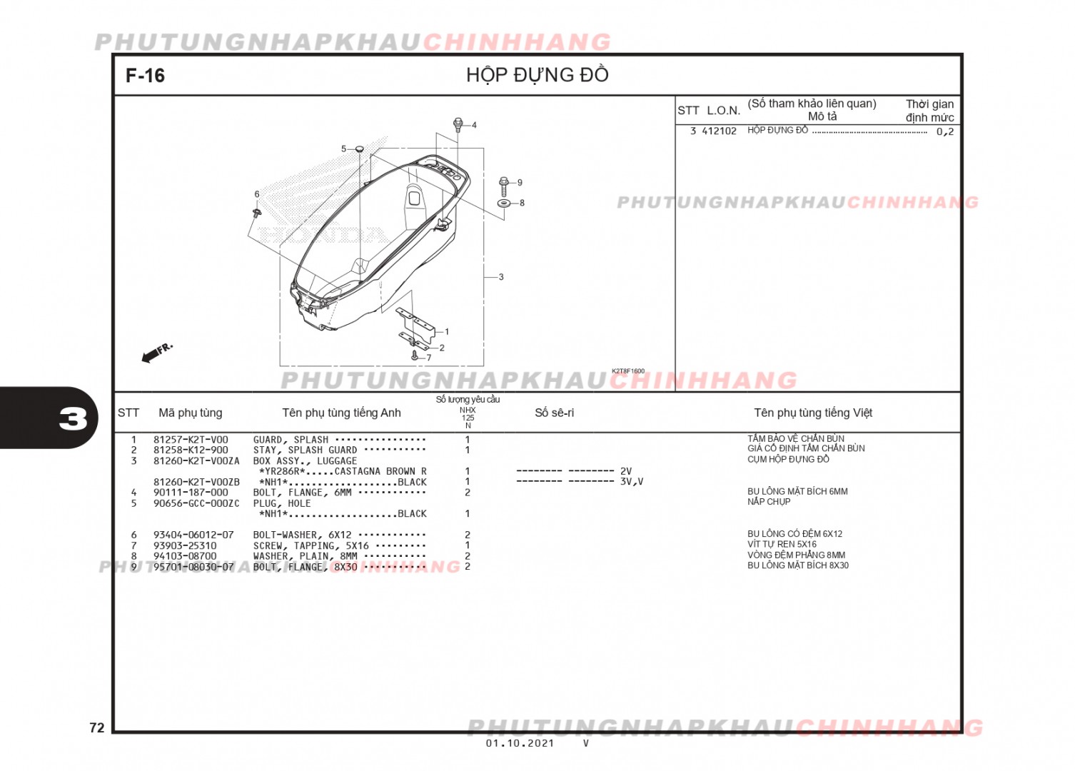 F16 - HỘP ĐỰNG ĐỒ - HONDA LEAD 125 4VAL (K2T)