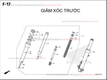 F17 – GIẢM XÓC TRƯỚC – HONDA LEAD 125 4VAL 2025 (K2TS)