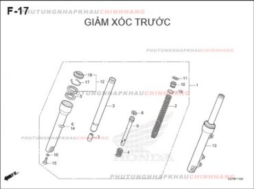 F17 – GIẢM XÓC TRƯỚC – HONDA LEAD 125 4VAL (K2T)