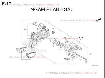 F17 – NGÀM PHANH SAU – HONDA WINNER X V2 2019 (K56L)