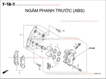 F18-1 – NGÀM PHANH TRƯỚC (ABS) – HONDA LEAD 125 4VAL 2025 (K2TS)