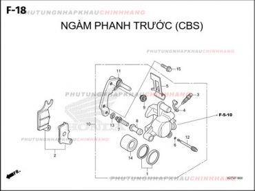 F18 – NGÀM PHANH TRƯỚC (CBS) – HONDA LEAD 125 4VAL 2025 (K2TS)