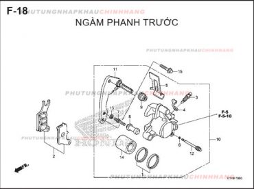 F18 – NGÀM PHANH TRƯỚC – HONDA AIR BLADE 125-150 2020 (K1G-K1F)