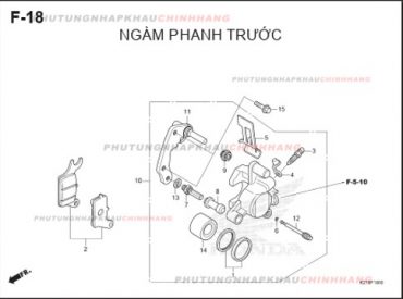 F18 – NGÀM PHANH TRƯỚC – HONDA LEAD 125 4VAL (K2T)