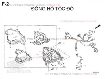 F2 – ĐỒNG HỒ TỐC ĐỘ – HONDA AIR BLADE 125 2016 (K66)