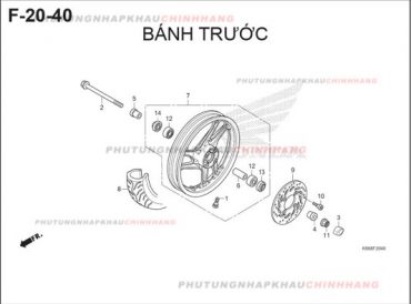 F20-40 – BÁNH TRƯỚC – HONDA AIR BLADE 125 2016 (K66)