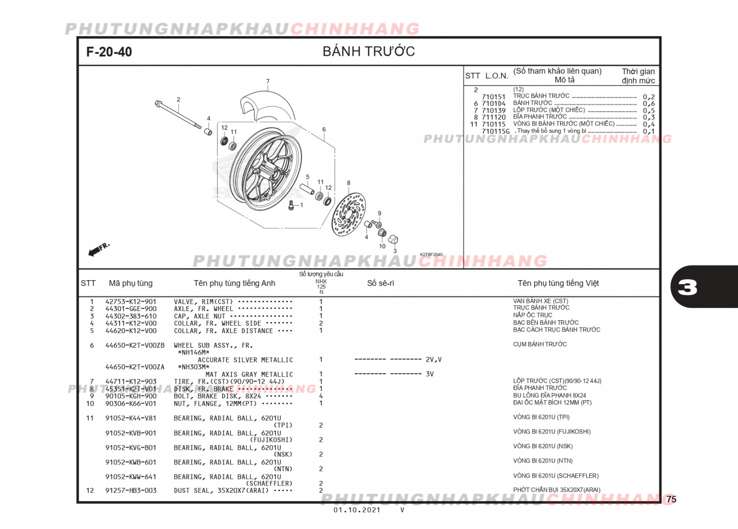 F20-40 - BÁNH TRƯỚC - HONDA LEAD 125 4VAL (K2T)