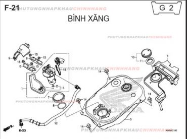 F21 – BÌNH XĂNG – HONDA WINNER 150 V1 2016 (K56G)