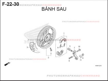 F22-30 – BÁNH SAU – HONDA AIR BLADE 125 2016 (K66)