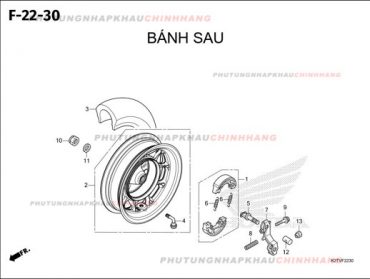 F22-30 – BÁNH SAU – HONDA LEAD 125 4VAL 2025 (K2TS)