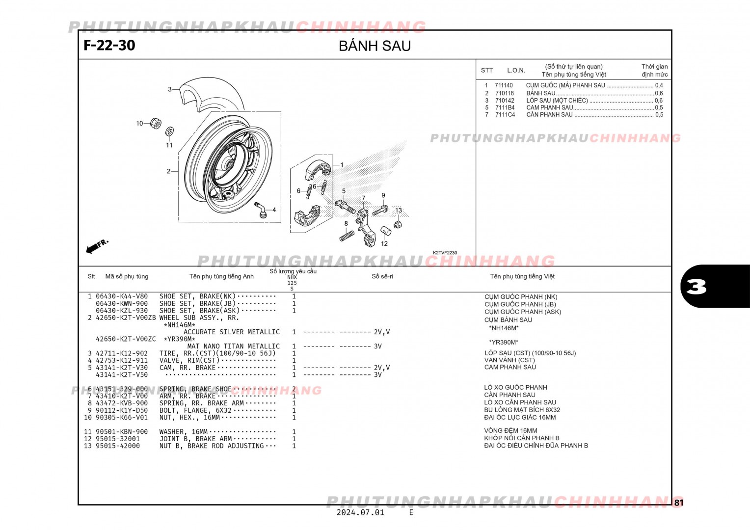 F22-30 - BÁNH SAU - HONDA LEAD 125 4VAL 2025 (K2TS)