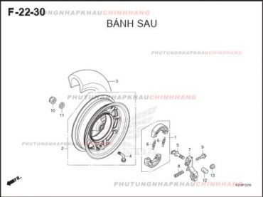 F22-30 – BÁNH SAU – HONDA LEAD 125 4VAL (K2T)