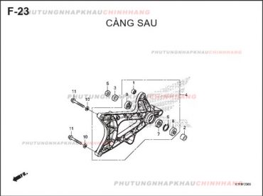 F23 – CÀNG SAU – HONDA AIR BLADE 125-150 2020 (K1G-K1F)