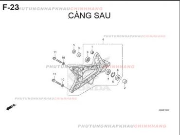 F23 – CÀNG SAU – HONDA AIR BLADE 125 2016 (K66)