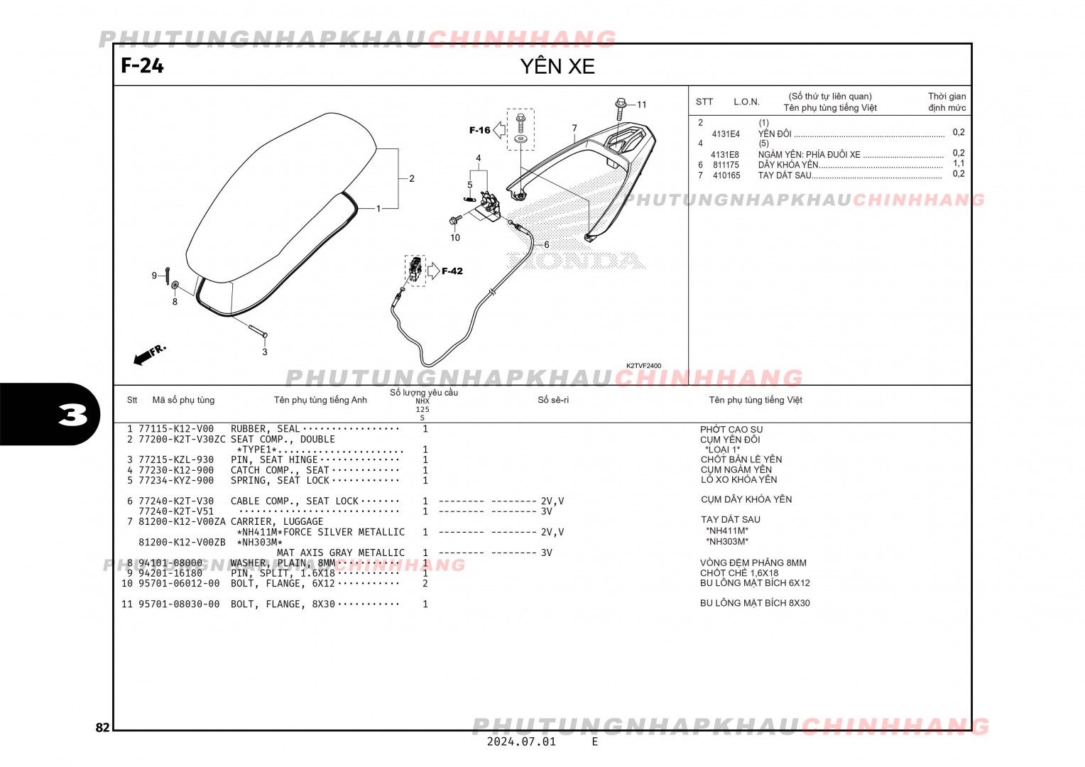 F24 - YÊN XE - HONDA LEAD 125 4VAL 2025 (K2TS)