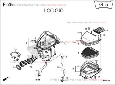 F25 – LỌC GIÓ – HONDA WINNER 150 V1 2016 (K56G)