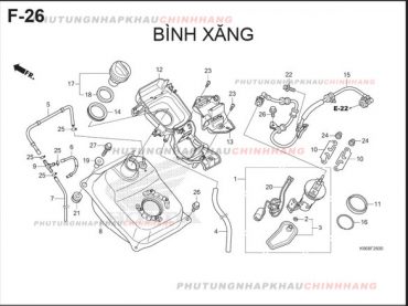 F26 – BÌNH XĂNG – HONDA AIR BLADE 125 2016 (K66)