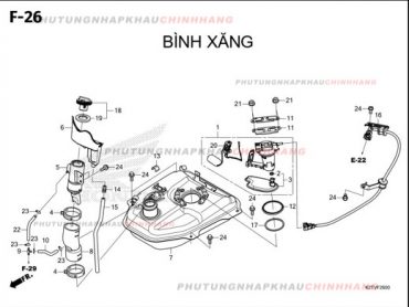 F26 – BÌNH XĂNG – HONDA LEAD 125 4VAL 2025 (K2TS)