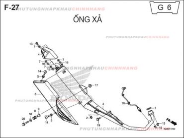 F27 – ỐNG XẢ – HONDA WINNER 150 V1 2016 (K56G)