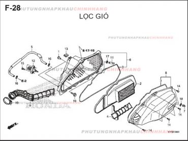 F28 – LỌC GIÓ – HONDA AIR BLADE 125-150 2020 (K1G-K1F)