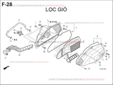 F28 – LỌC GIÓ – HONDA AIR BLADE 125 2016 (K66)