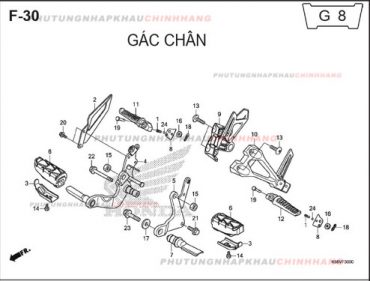 F30 – GÁC CHÂN – HONDA WINNER 150 V1 2016 (K56G)